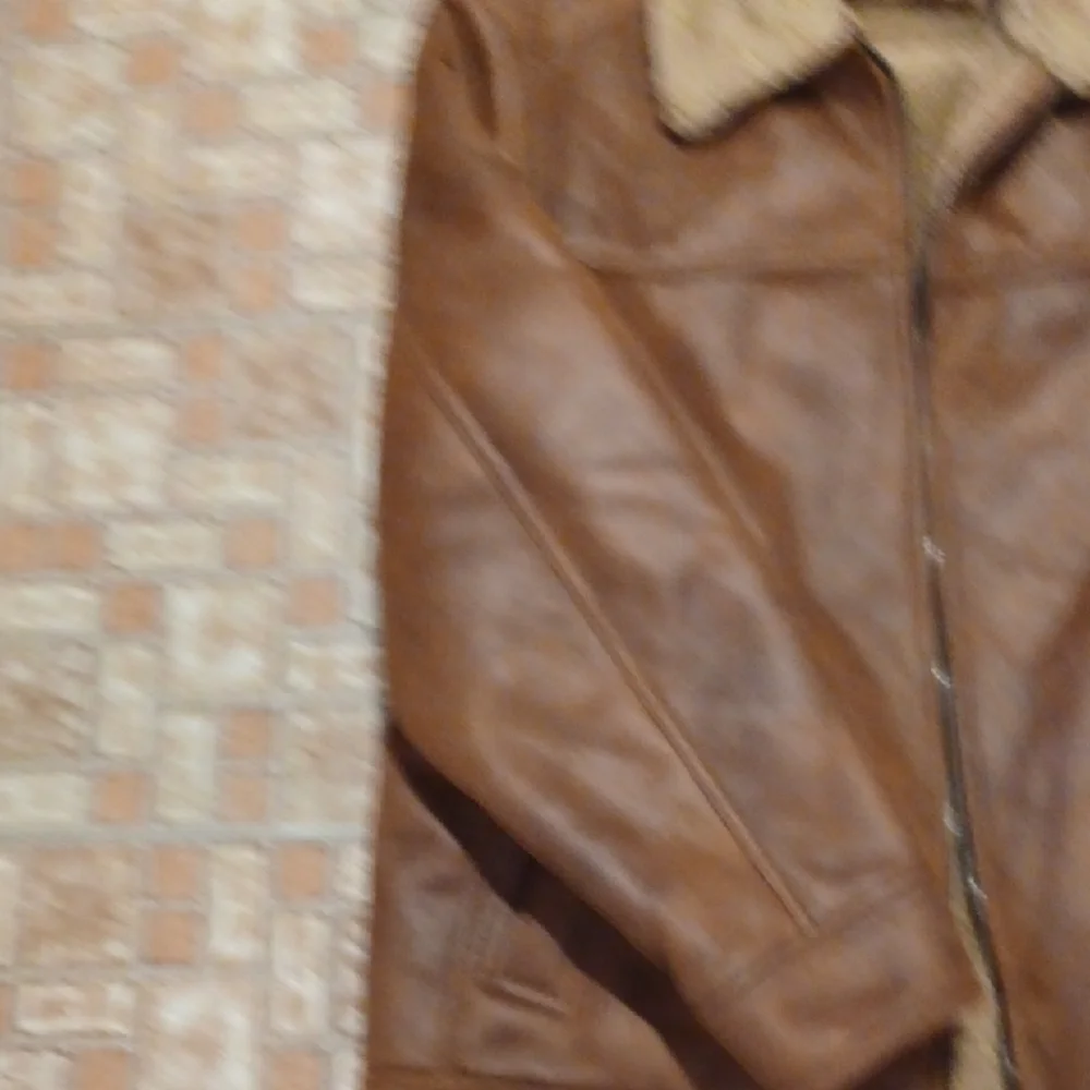 i jeans by Buffalo brown Faux Leather Jacket with Faux Fur Collar And Lining